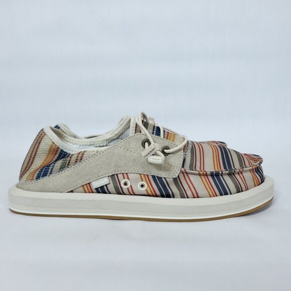 Sanuk Women's Hemp Loafers Slip On Soft Top Foam Multicolor FB1122A Size 11 - Picture 2 of 12